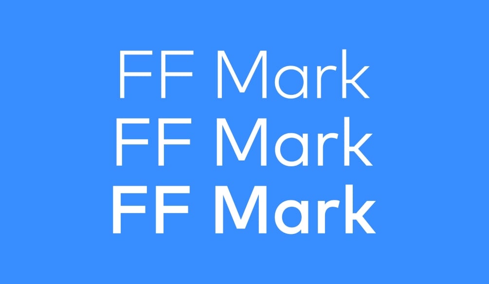FF Mark typeface sample