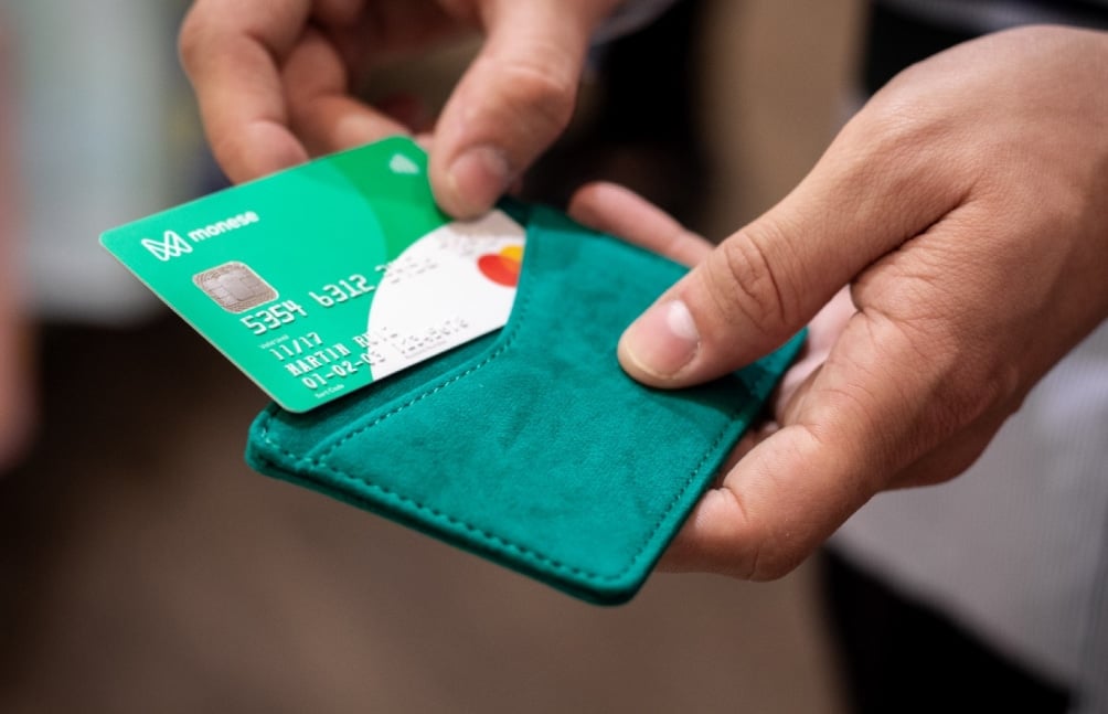 The previous Monese UK account debit card set